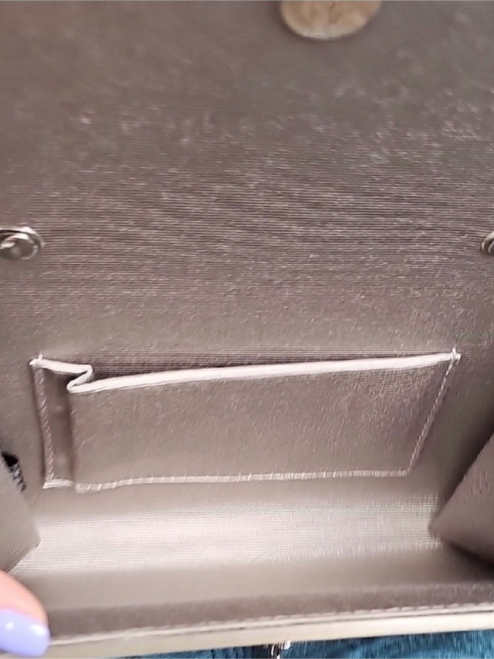 NWT Kurt Geiger London Party Glitter Envelope Clutch Rainbow Crystals Silver - Picture 9 of 10